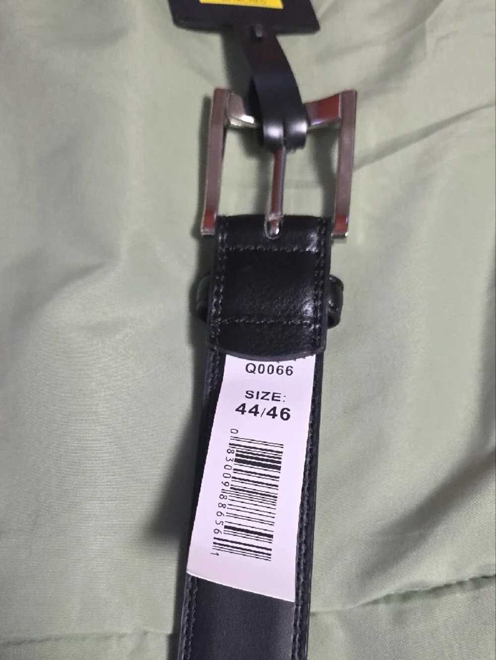 Beverly Hills Polo Club Black Bonded Leather Belt, Sz 44/46